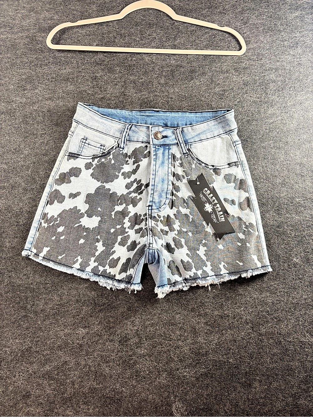 Crazy Train Backroads Britches Denim Cowprint NWT Women’s Size Medium